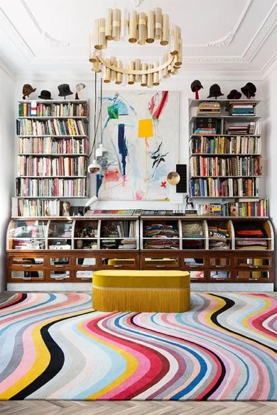 现代简约创意彩色纹理图案地毯贴图