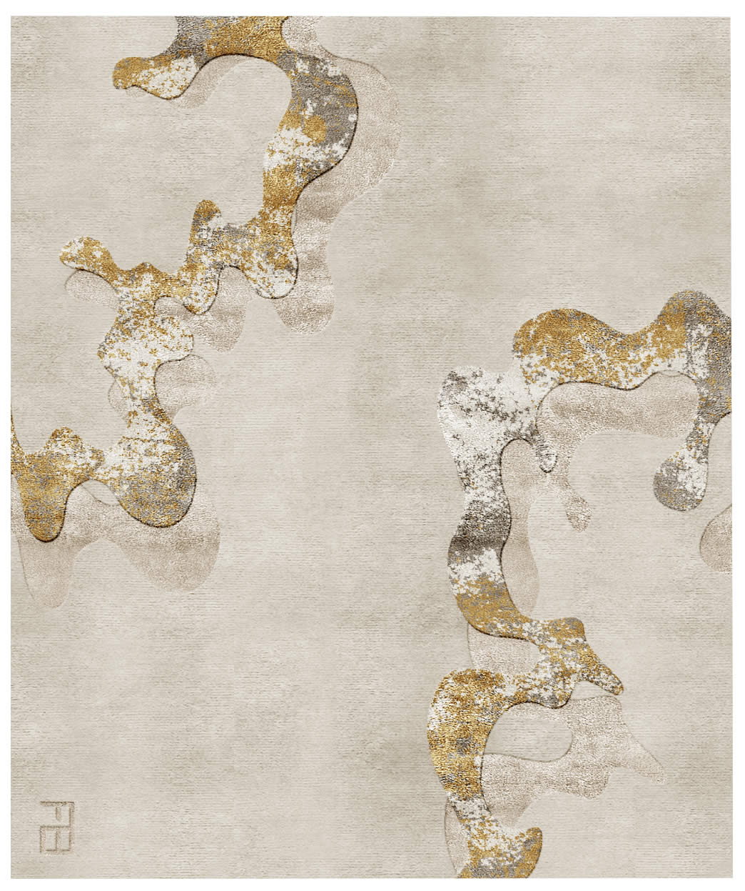 新中式浅灰色简单抽象纹理图案地毯贴图