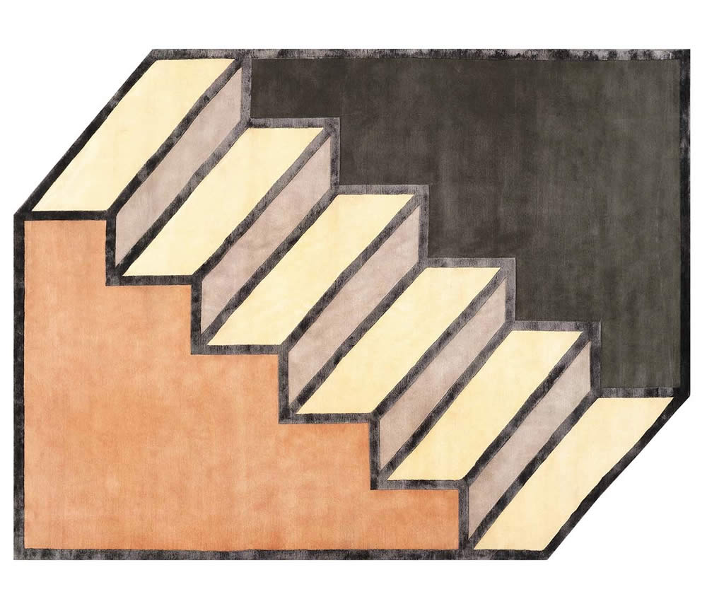 现代简奢楼梯创意图案地毯贴图