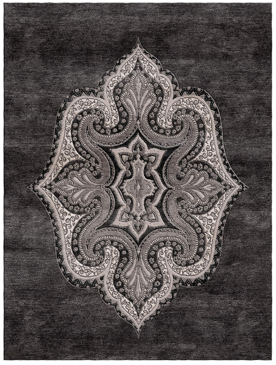 复古美式风神暖灰色花纹图案地毯贴图