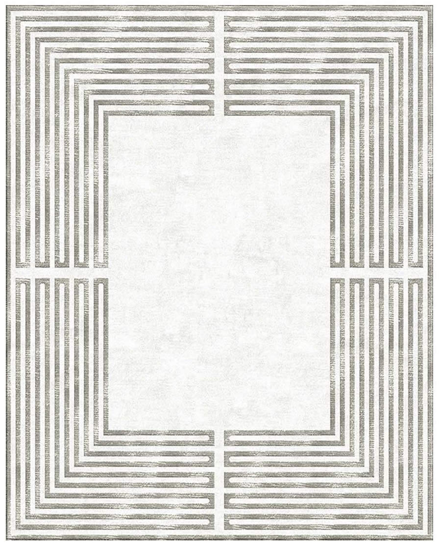新中式灰白色简单回字纹图案地毯贴图