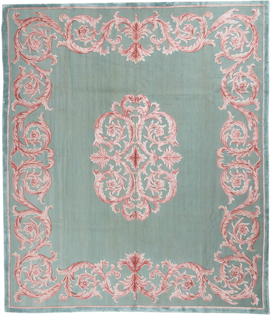 现代新中式红粉色花纹纹理图案地毯贴图