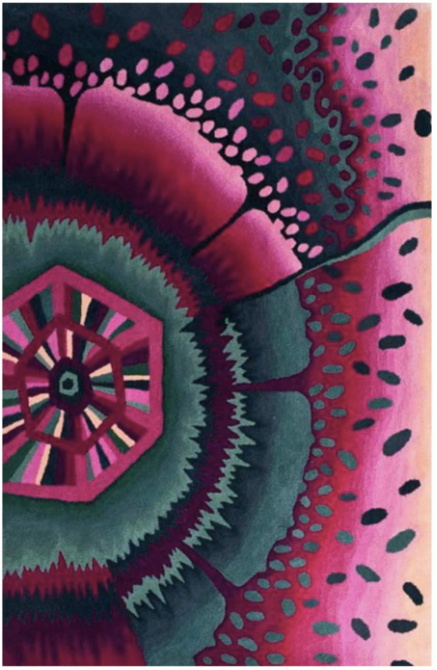 现代个性创意图花朵案地毯贴图
