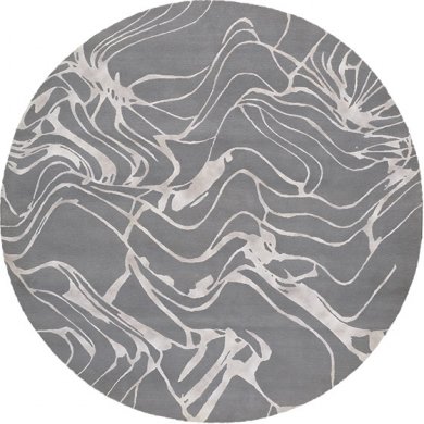 现代简约灰白色不规则纹理图案圆形地毯贴图