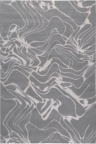 现代简约灰白色不规则纹理图案地毯贴图