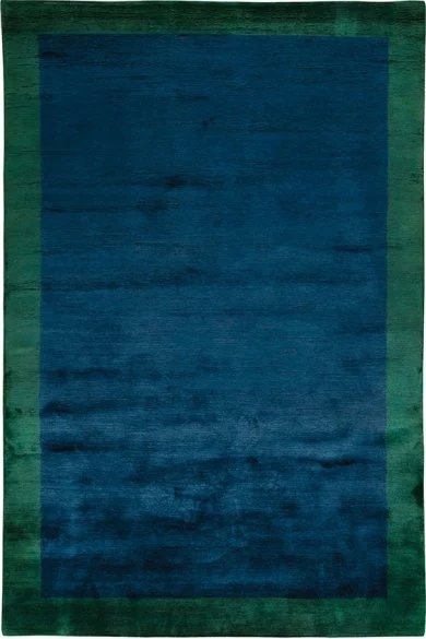 现代简约克莱因蓝色素色图案地毯贴图