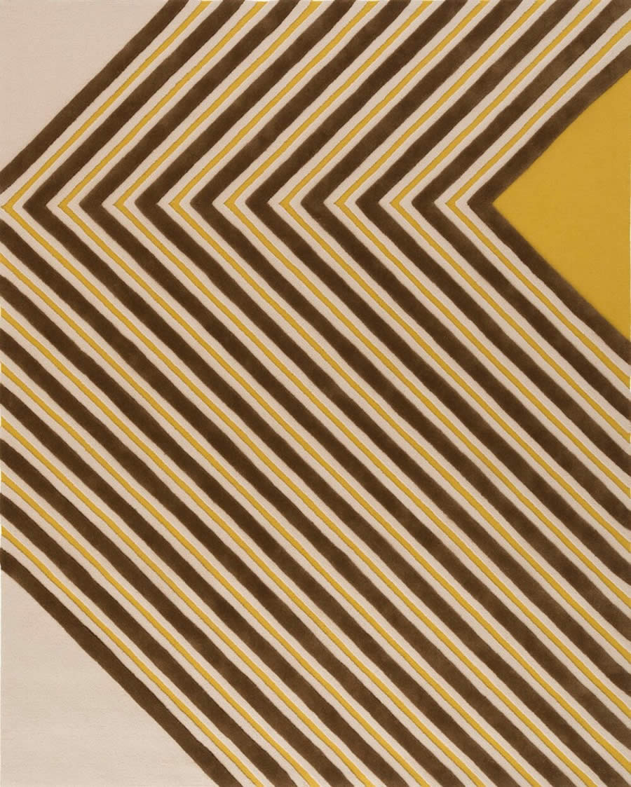 现代简约黄咖色几何纹理图案地毯贴图