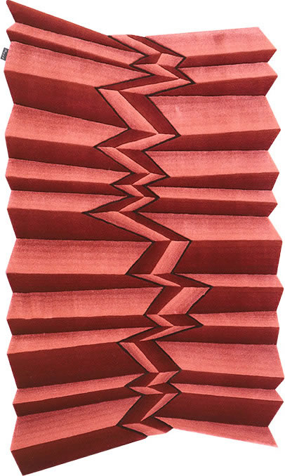 现代简约风浅红色折纸图案儿童地毯贴图