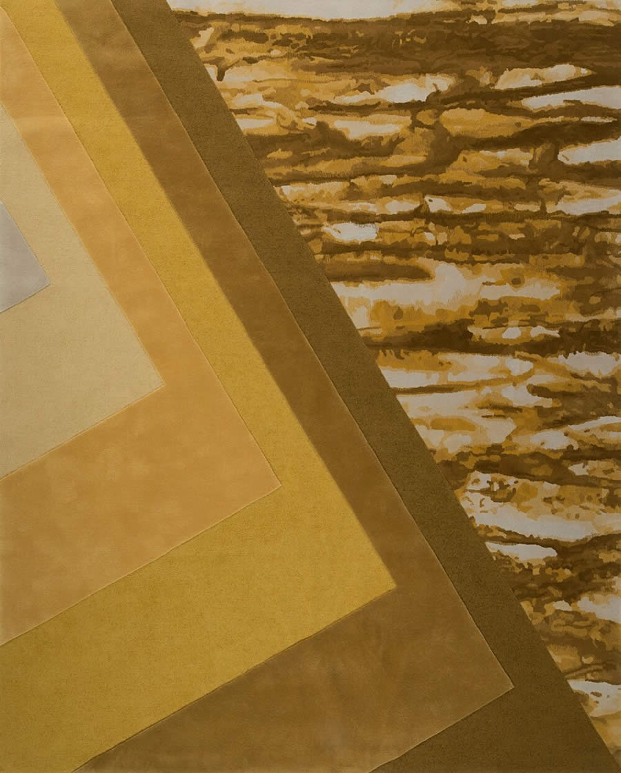新中式深浅黄色渐变抽象图案地毯地毯贴图
