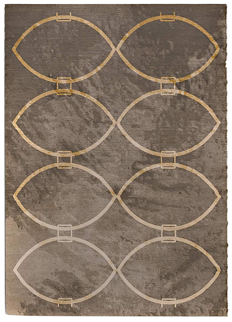 新中式简单咖色几何纹理图案地毯贴图