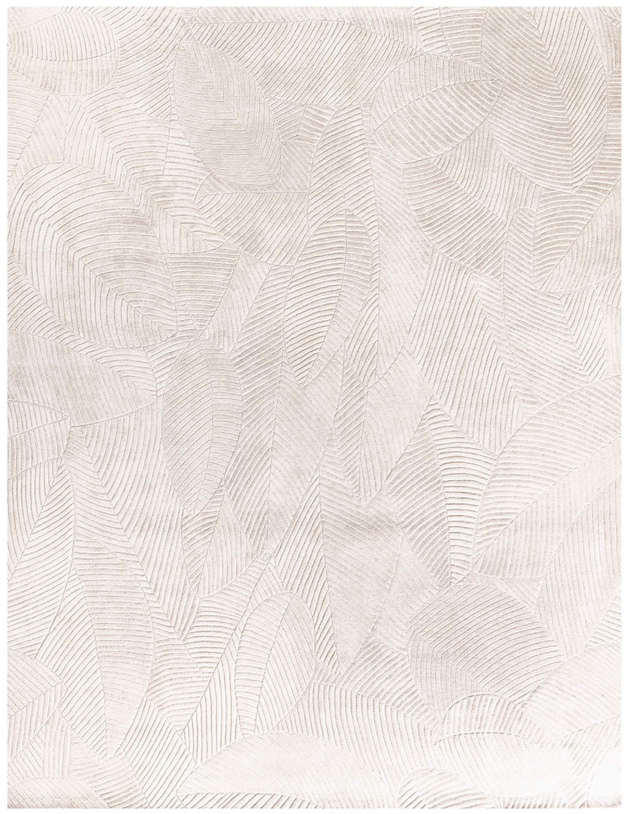 新中式暖白色叶子纹理图案地毯贴图