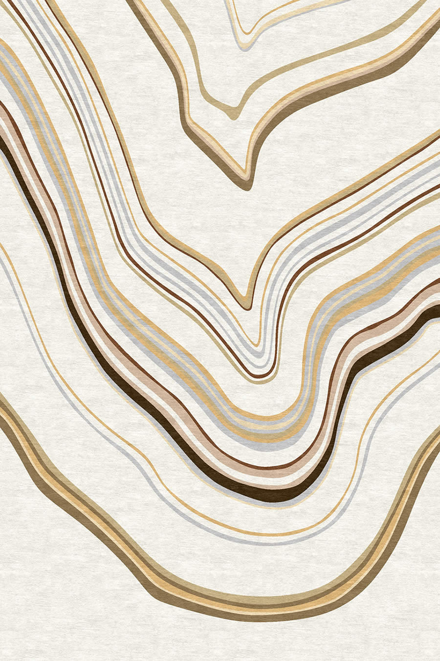 新中式简单浅黄色玛瑙纹理图案地毯贴图