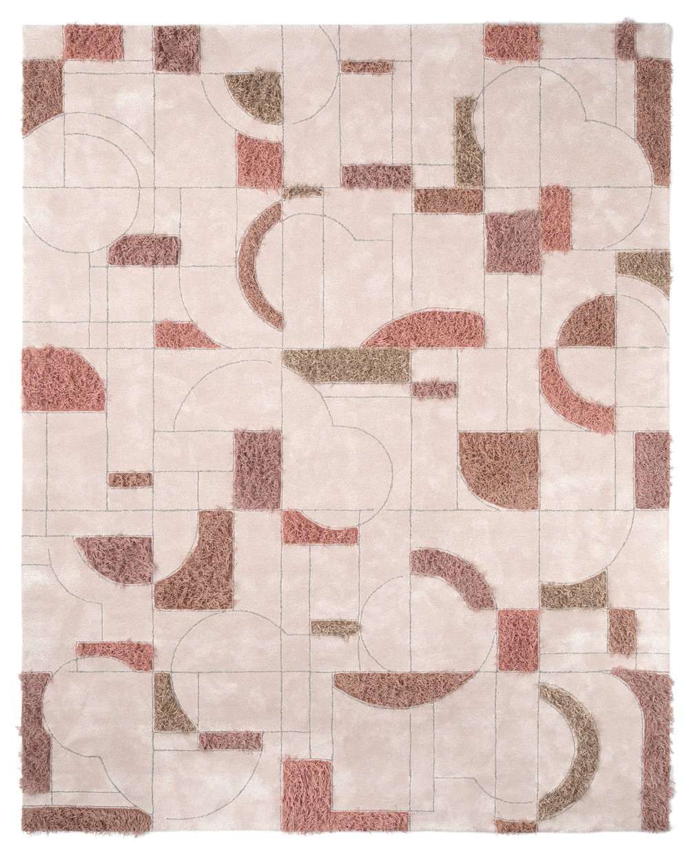 现代粉色系简单几何纹理图案地毯贴图