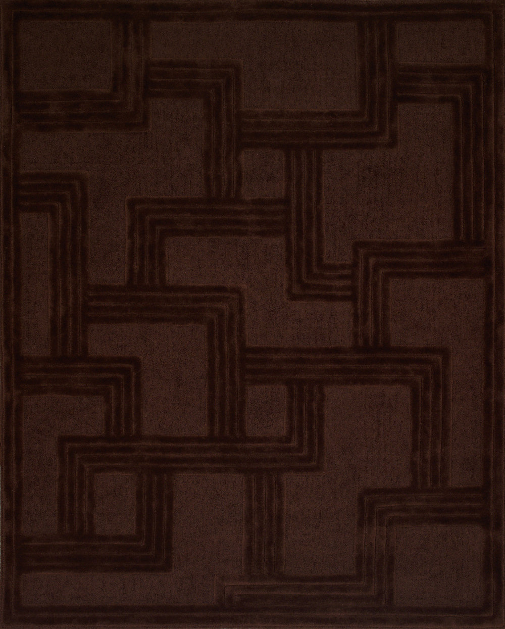 新中式深暗咖色几何纹理图案地毯贴图