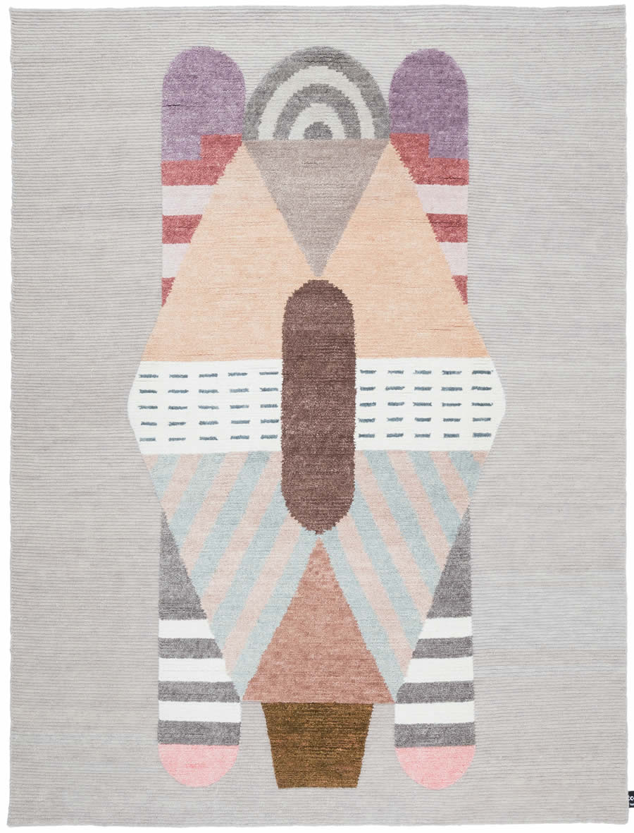 现代简奢浅灰色简单纹理图案地毯贴图