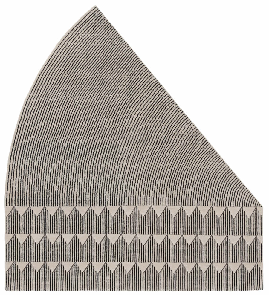 现代简约线条三角形异形图案地毯贴图