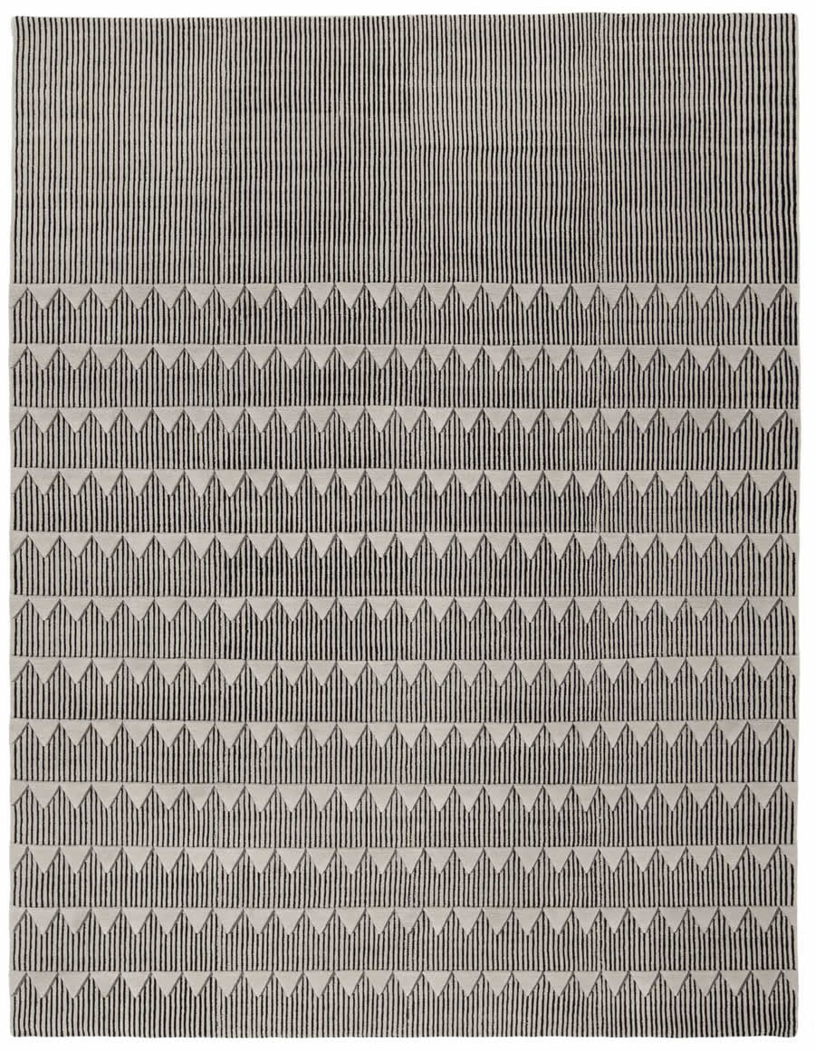 现代简约黑白线三角形图案地毯贴图