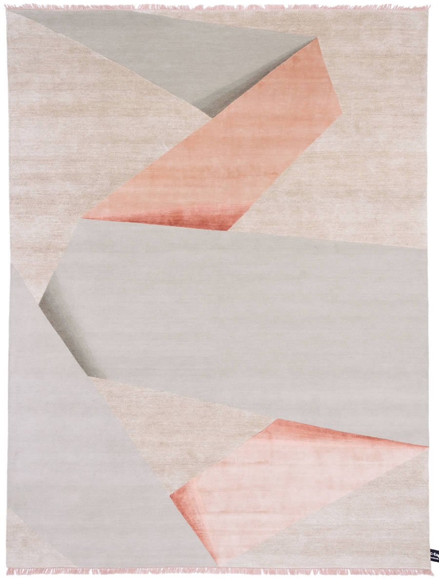 现代简约砖红色几何渐变纹理图案地毯贴图