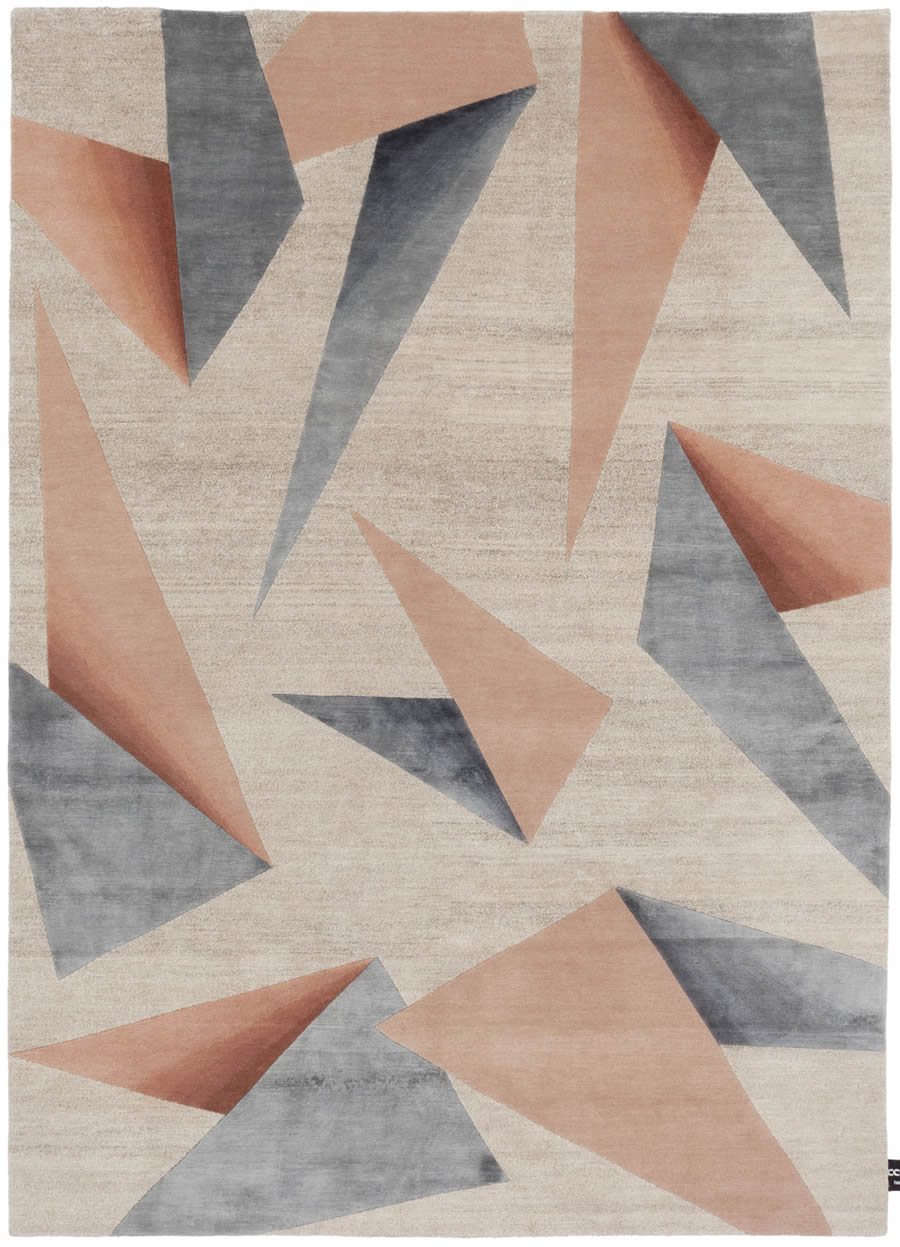 现代简约灰红色几何图案地毯贴图