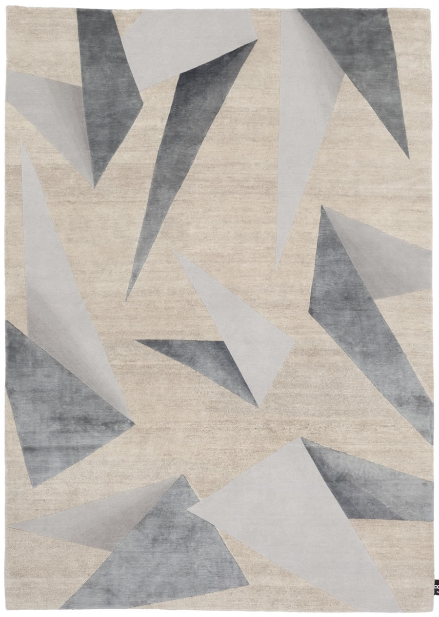 现代简约冷灰色几何图案地毯贴图