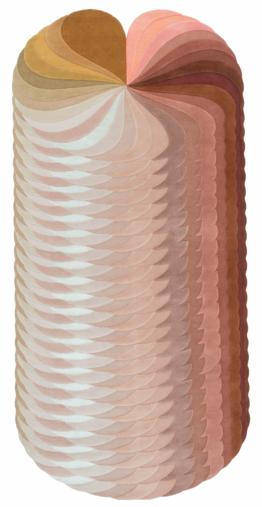 现代创意螺旋红粉色纹理图案地毯贴图