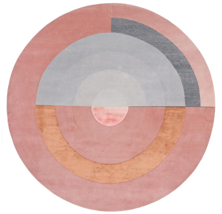 现代简约粉红色纹理图案地毯贴图
