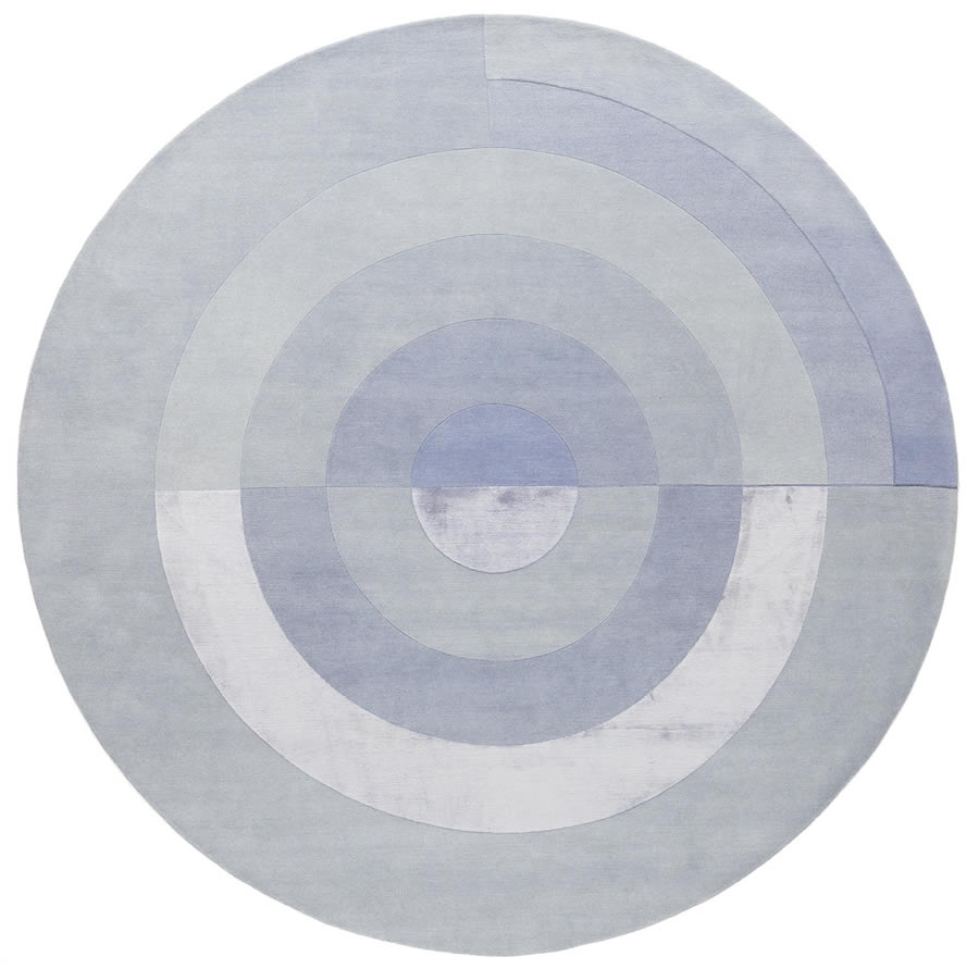 现代简约浅蓝紫色纹理圆形图案地毯贴图