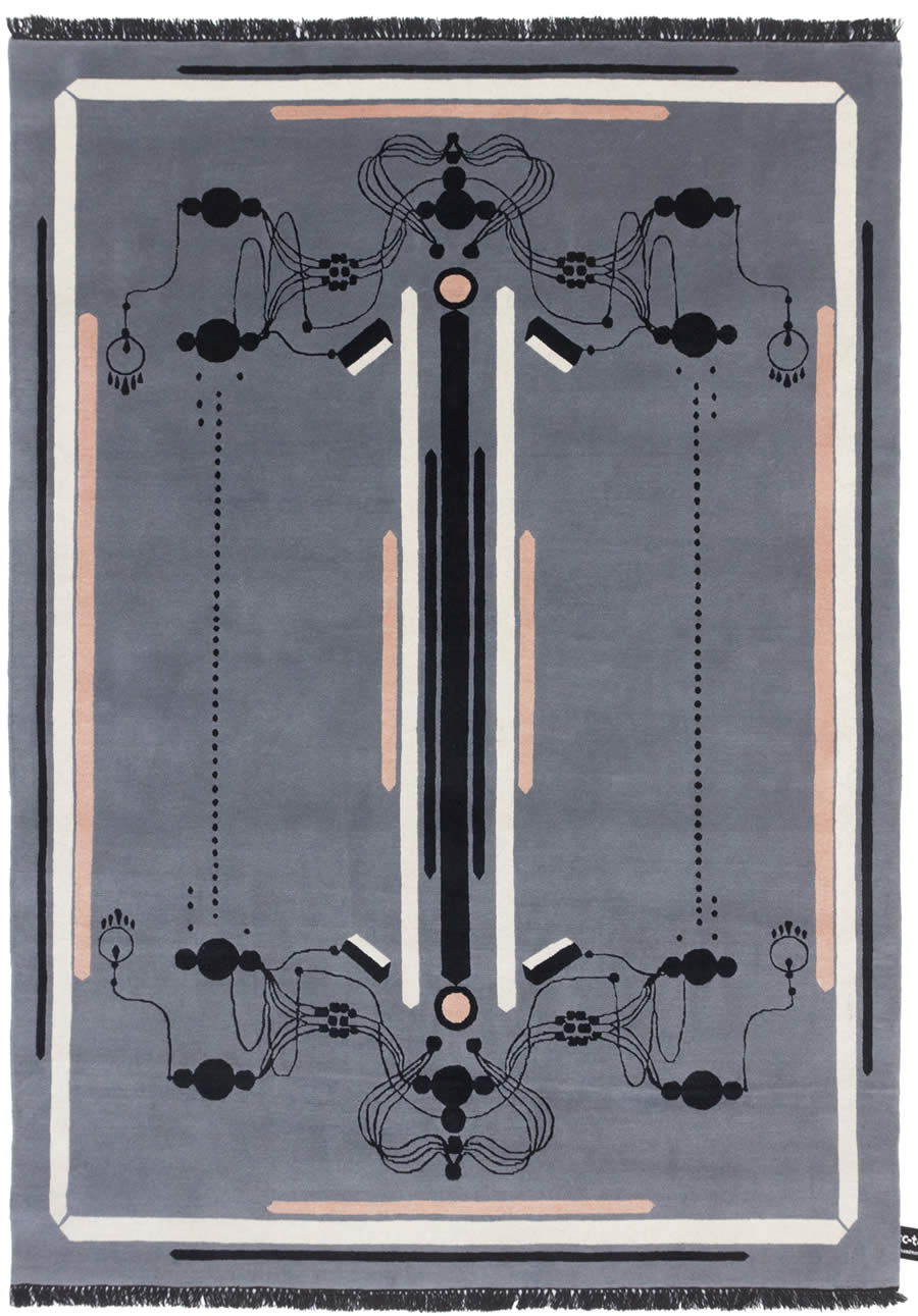 现代美式灰色简单纹理图案地毯贴图