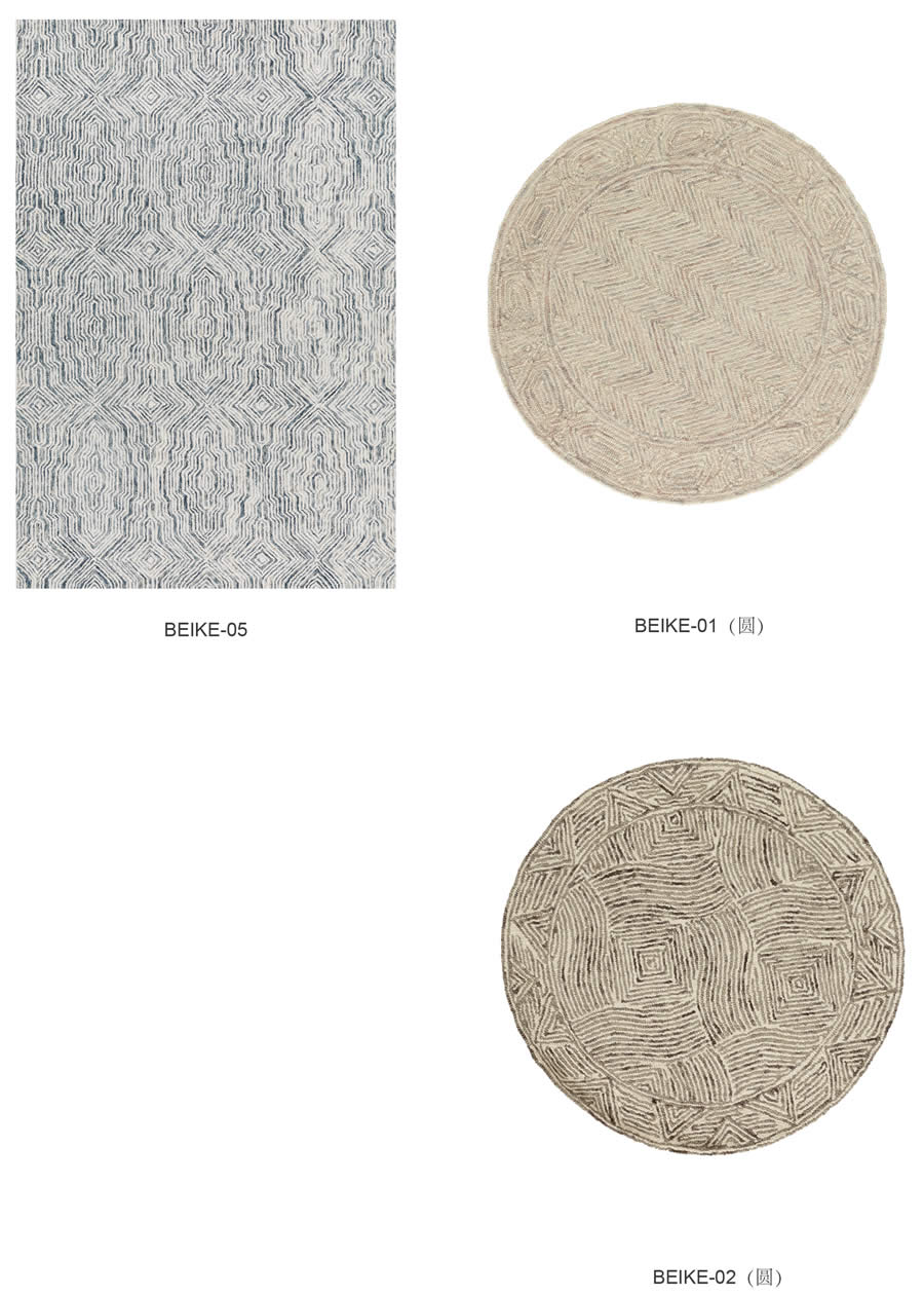 贝壳系列——印度进口手工编织地毯