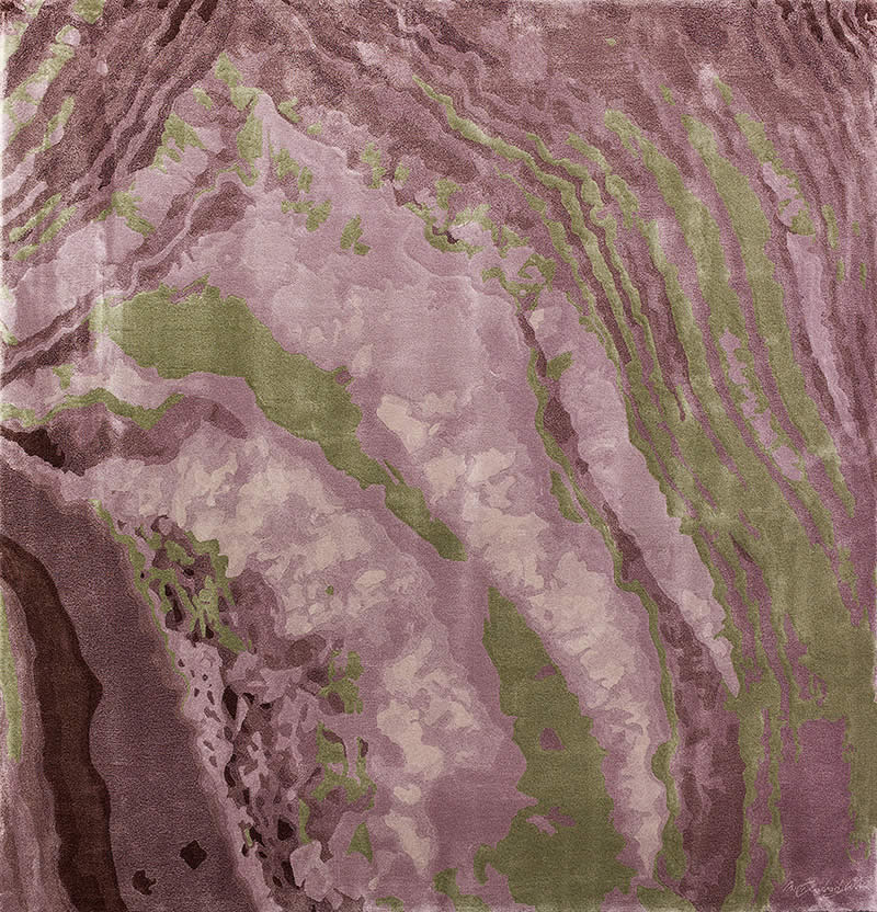新中式紫粉色简单抽象纹理图案地毯贴图