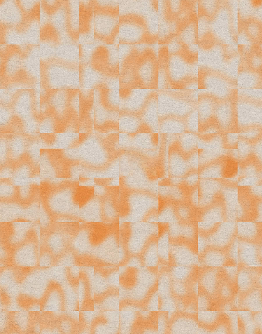 现代创意橙色抽象渐变纹理图案地毯贴图