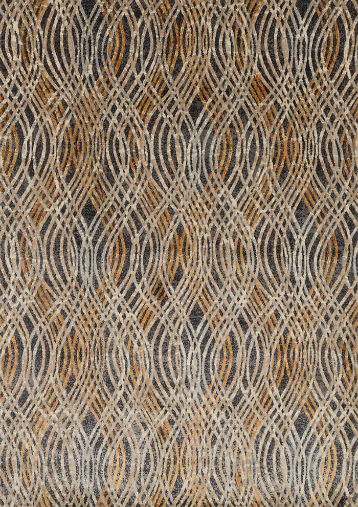 现代风格咖黑色几何纹理图案地毯贴图