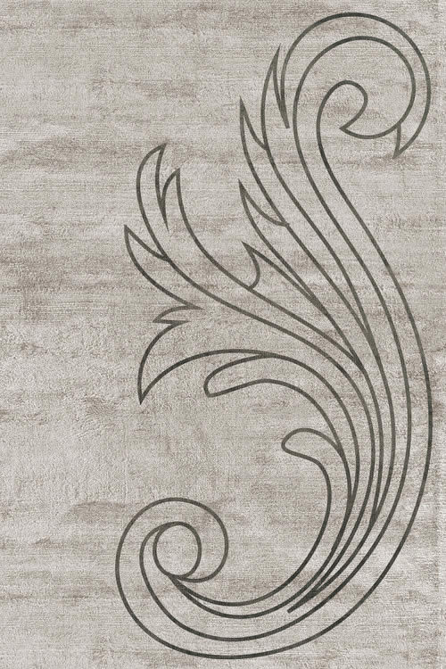 现代简约暖灰花纹图案地毯贴图-尼龙机织