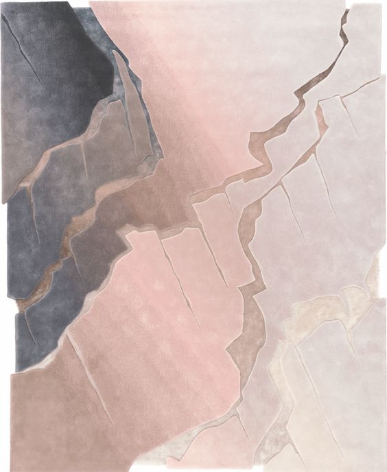 新中式灰粉色渐变图案地毯贴图